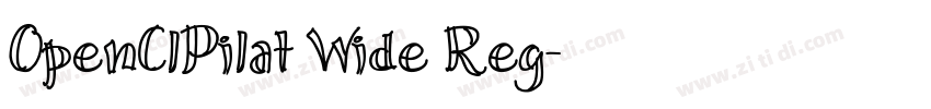 OpenClPilat Wide Reg字体转换